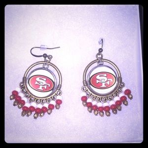 SF 49ers earrings